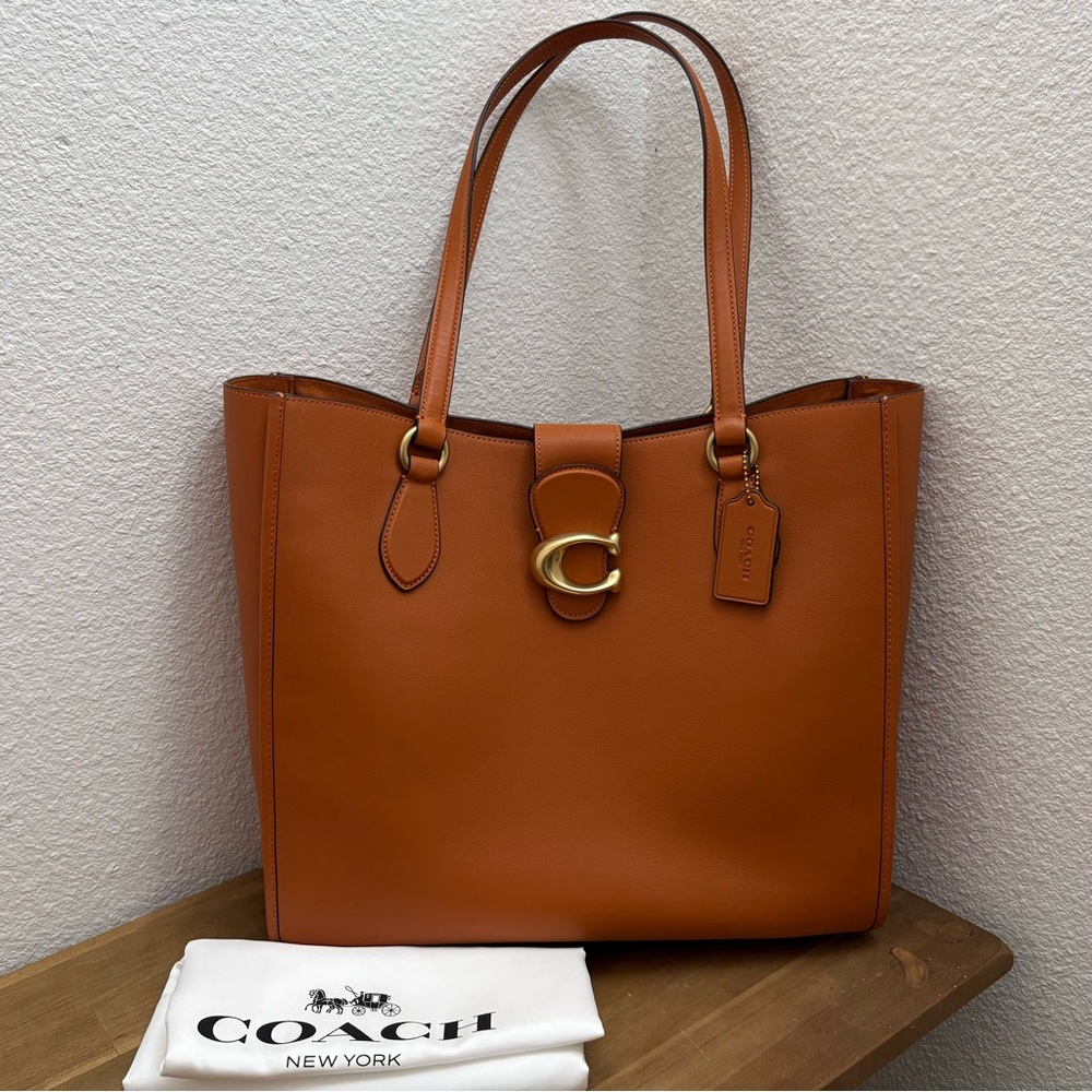 Coach Theo Tote Shoulder Bag in Canyon Calf Leather CA114 - Picture 2 of 16